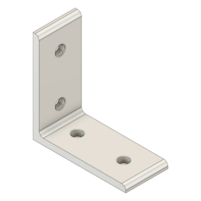 MODULAR SOLUTIONS ANGLE BRACKET<br>90MM TALL X 45MM WIDE W/ HARDWARE